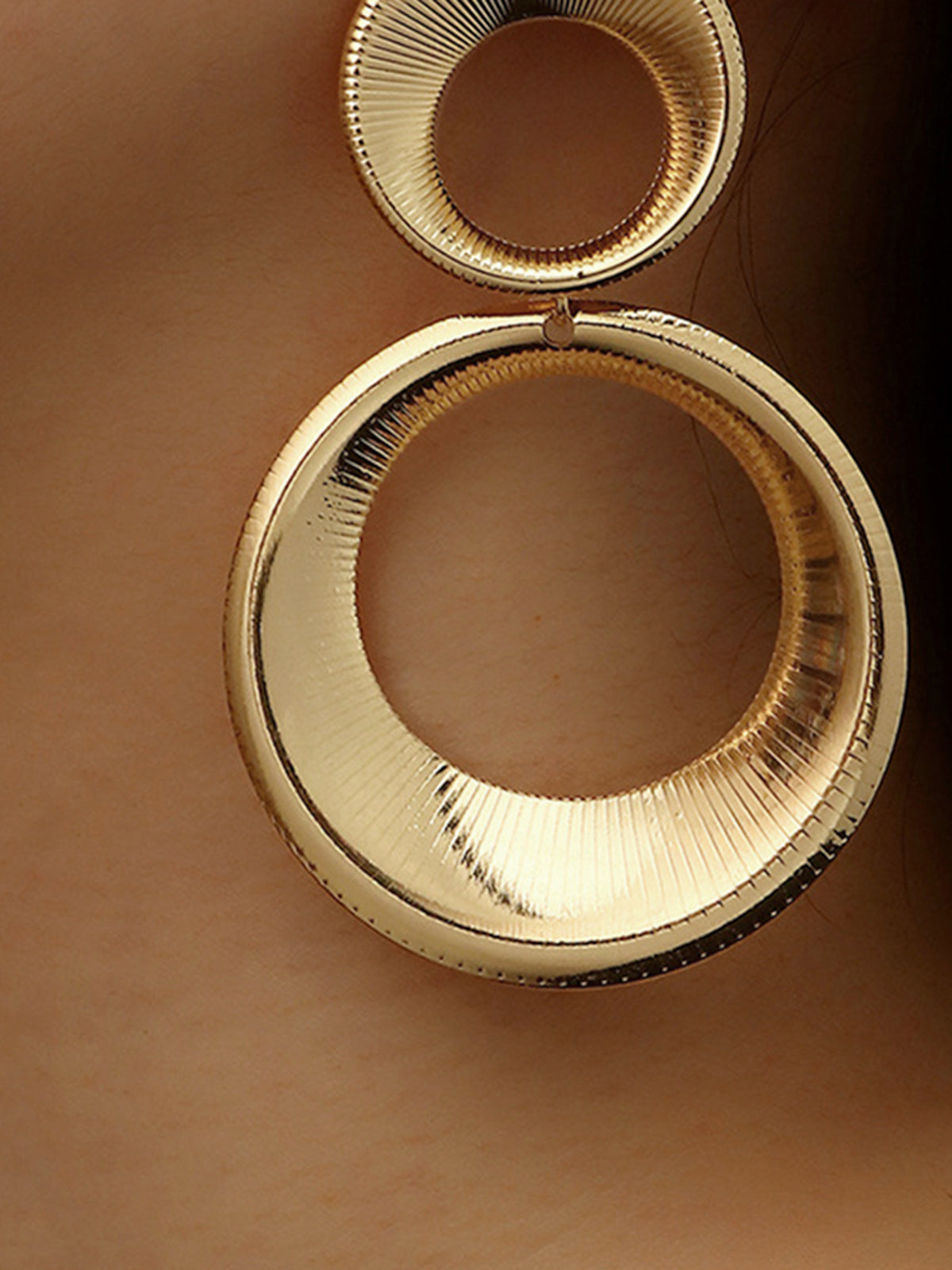 Vintage Round Bold Pendant Earrings