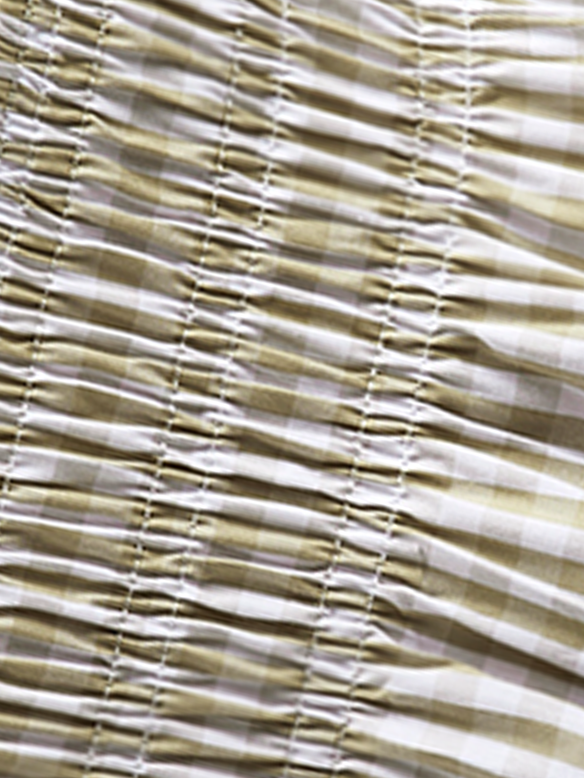 Haut tube à carreaux froncé bouffant