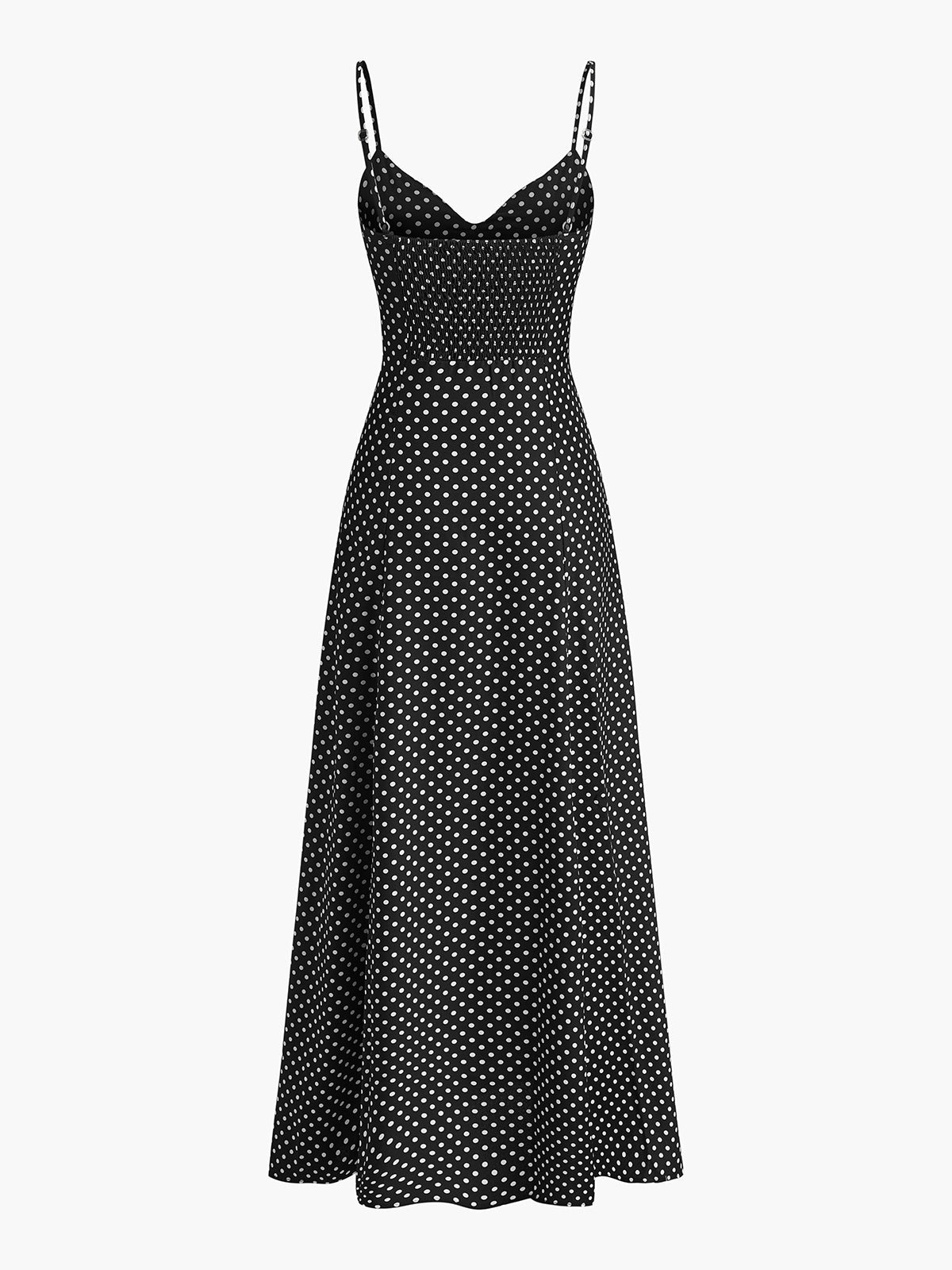Robe débardeur à pois et décolleté cœur