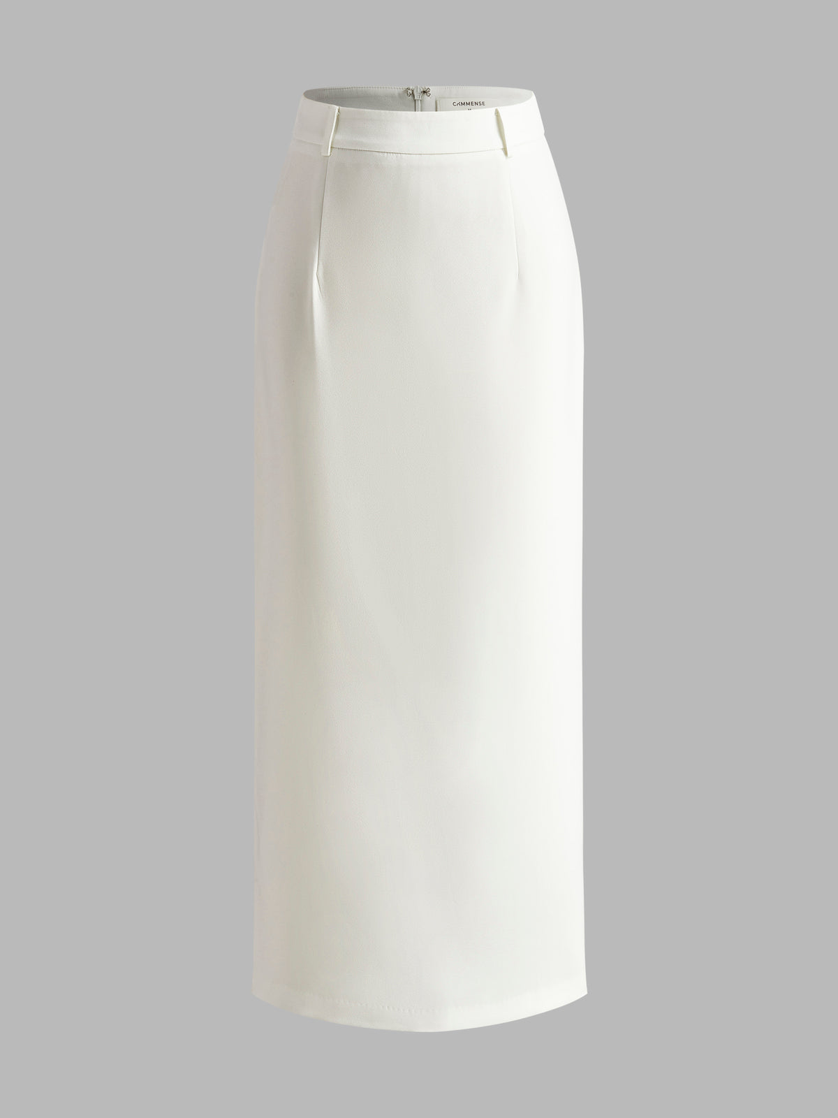 White skirt on a gray background