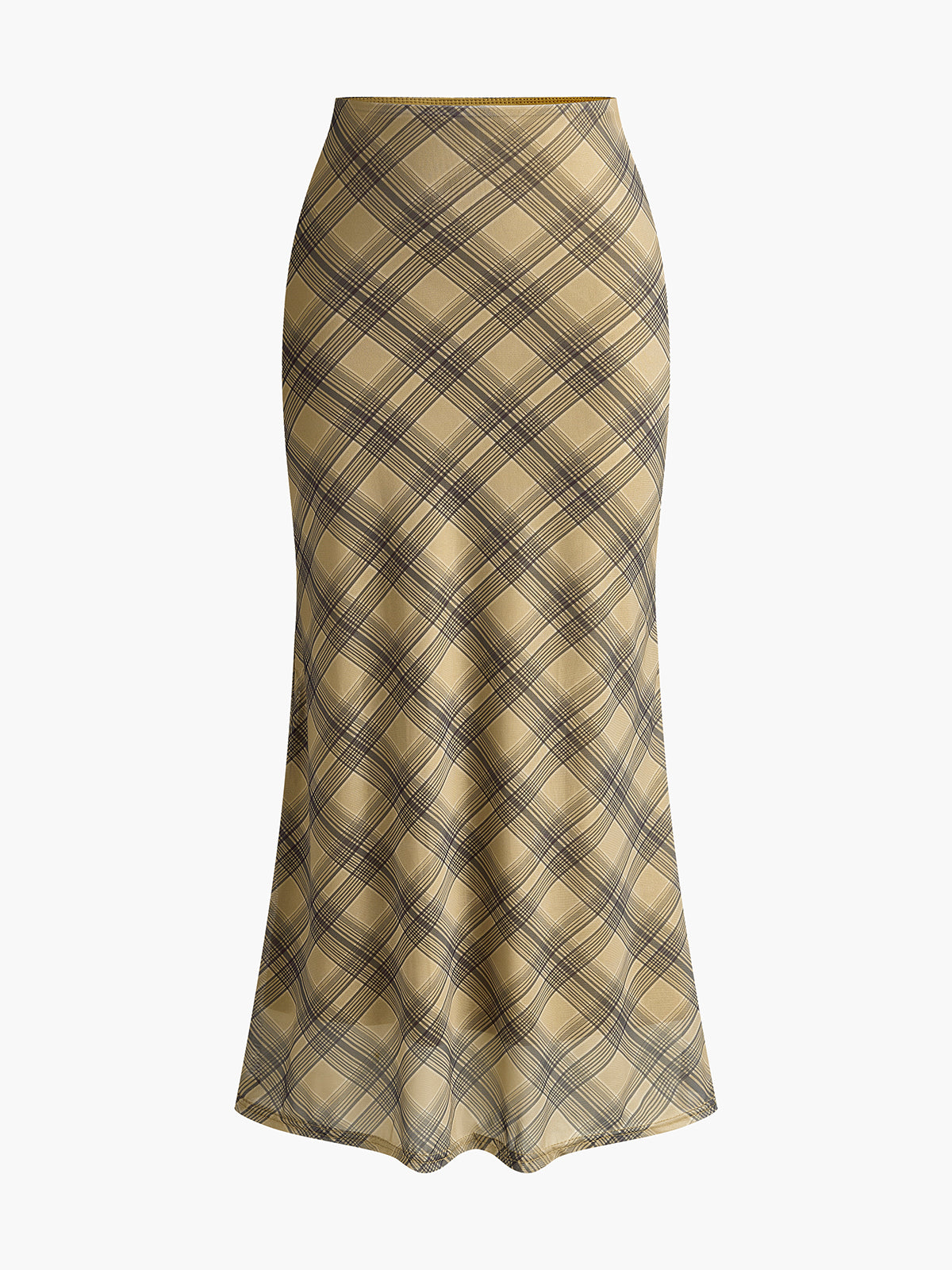 Jupe midi à carreaux vintage