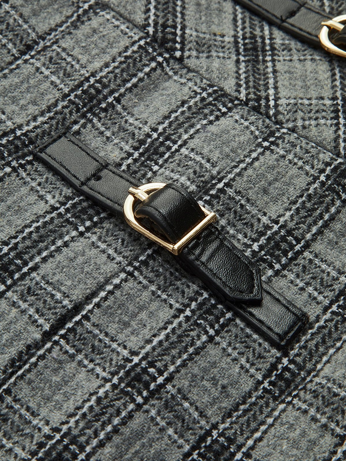 Mini-jupe plissée à carreaux avec fermeture éclair