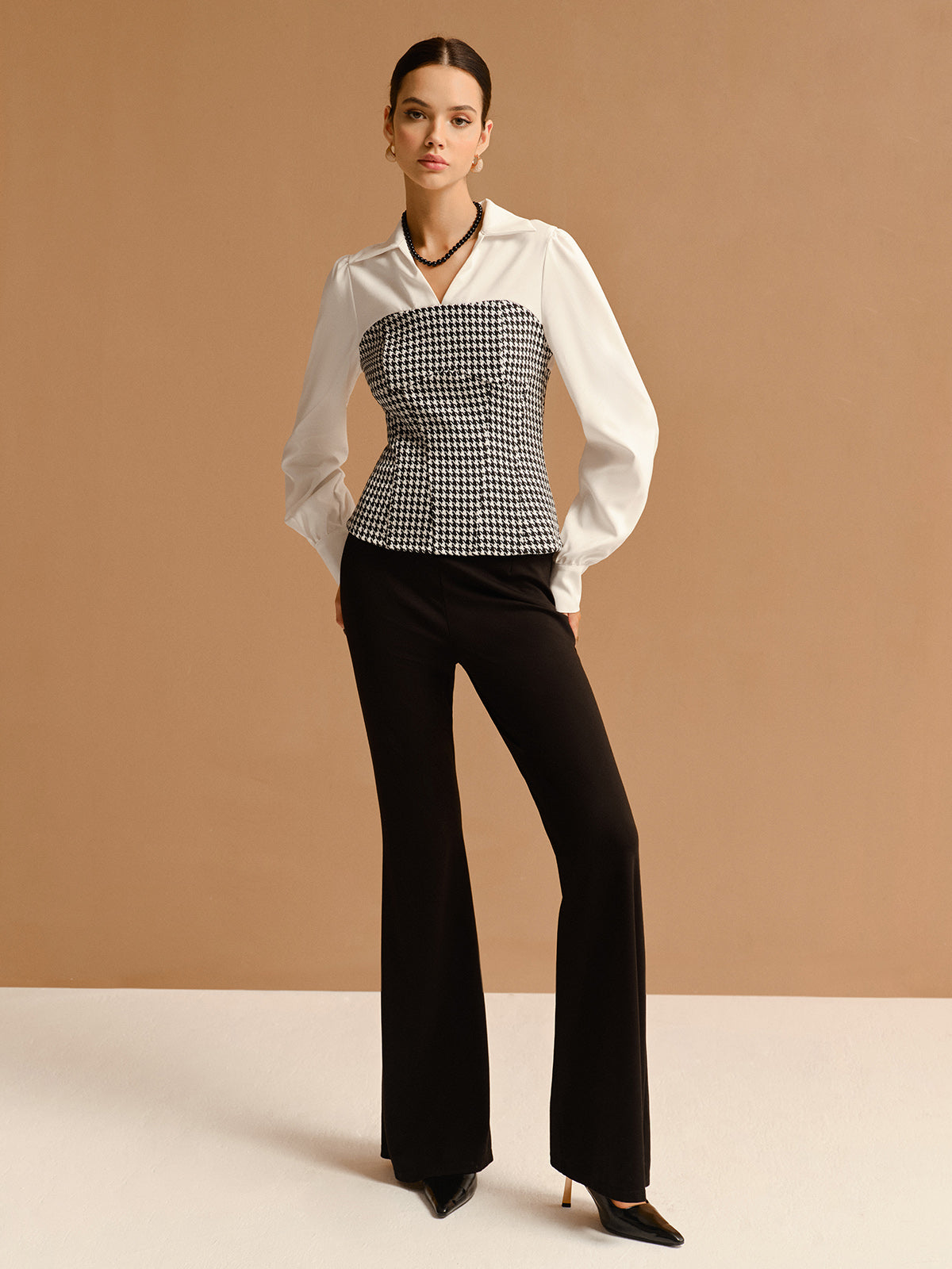 Polo pied-de-poule 2 en 1