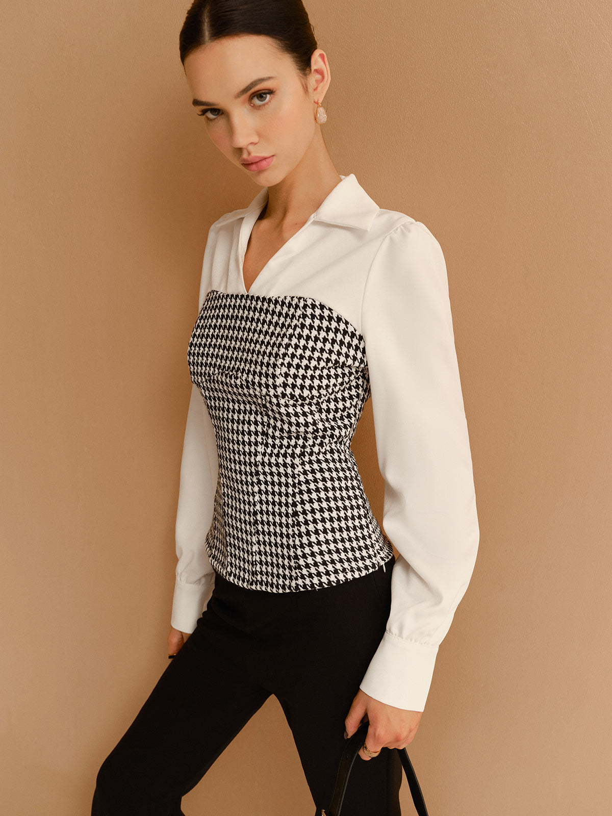 Polo pied-de-poule 2 en 1