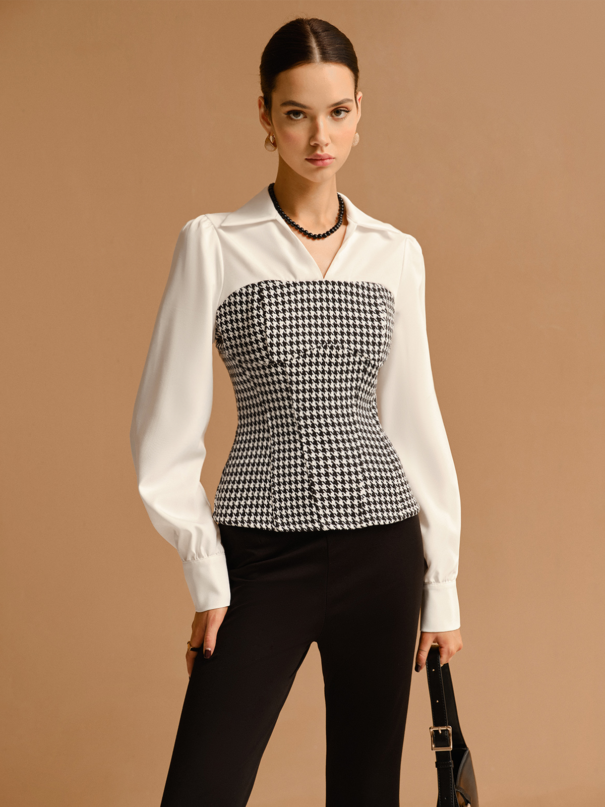 Polo pied-de-poule 2 en 1