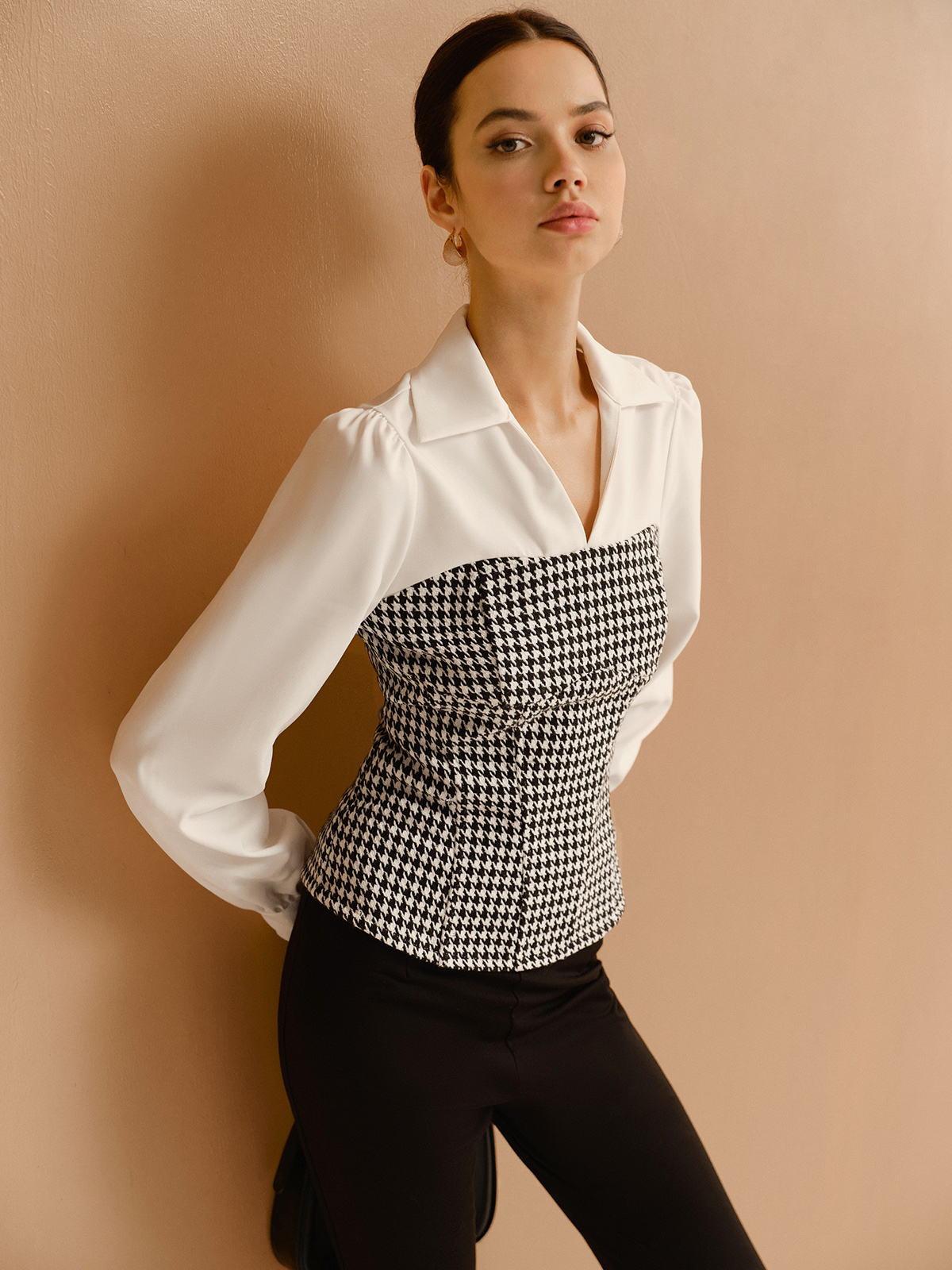 Polo pied-de-poule 2 en 1