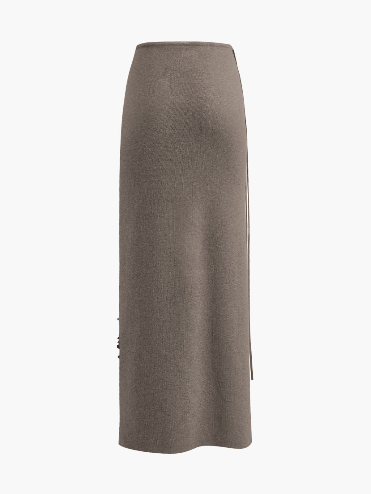 Strickrock aus Wollmischung mit Falten und Pailletten