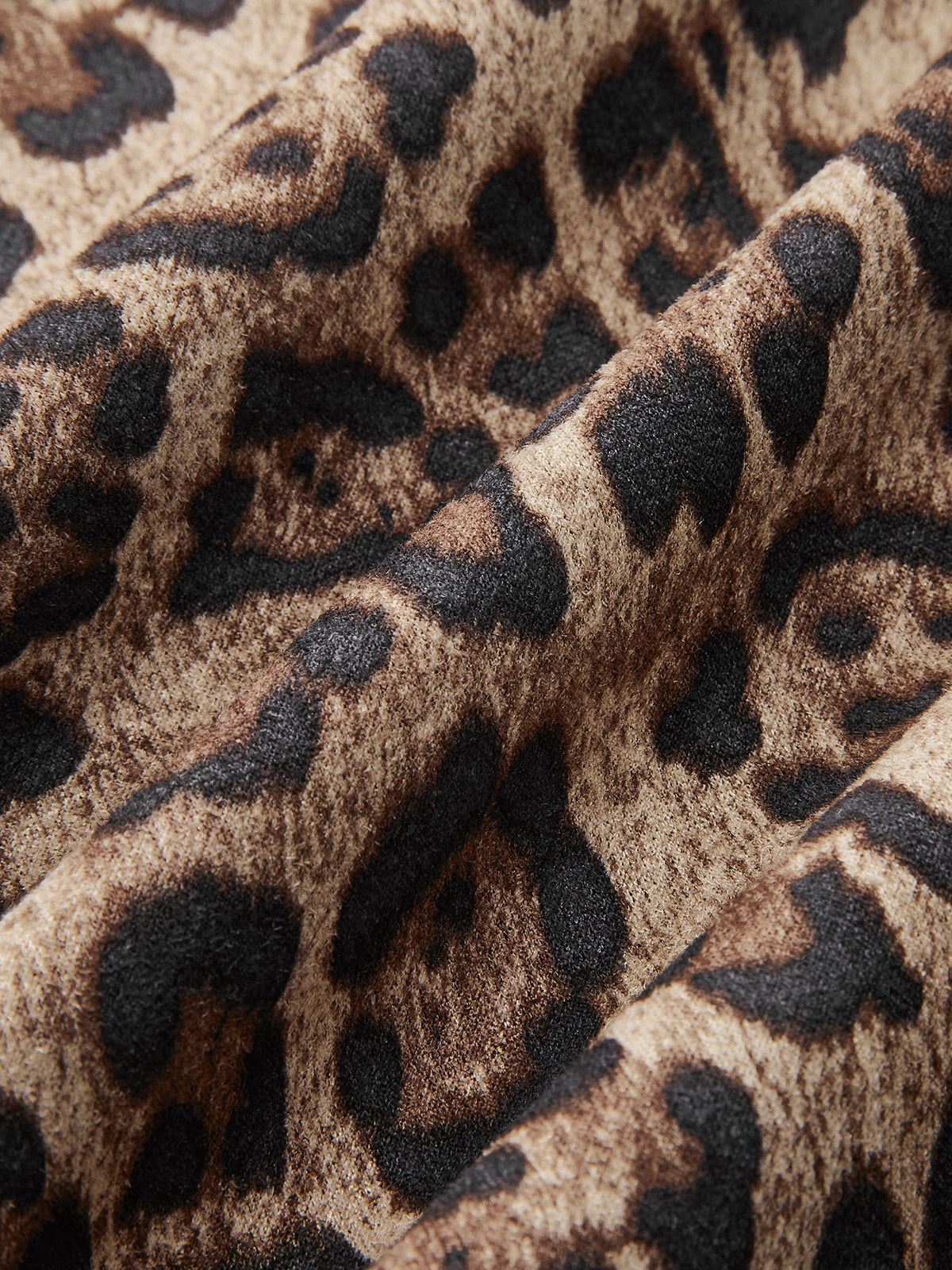 Jupe imprimée léopard taille mi-haute