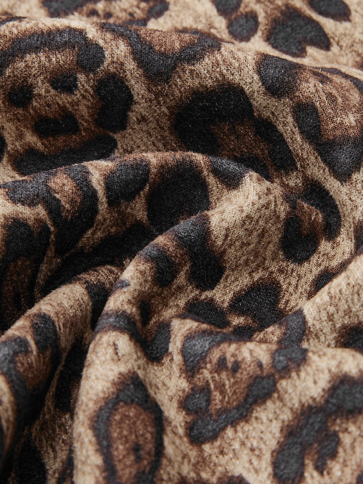 Jupe imprimée léopard taille mi-haute