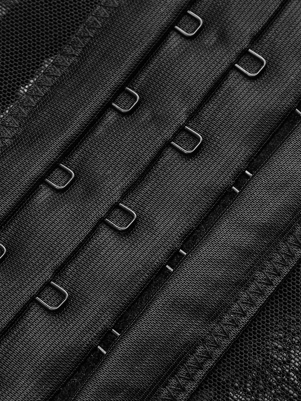 Corset en dentelle florale semi-transparente