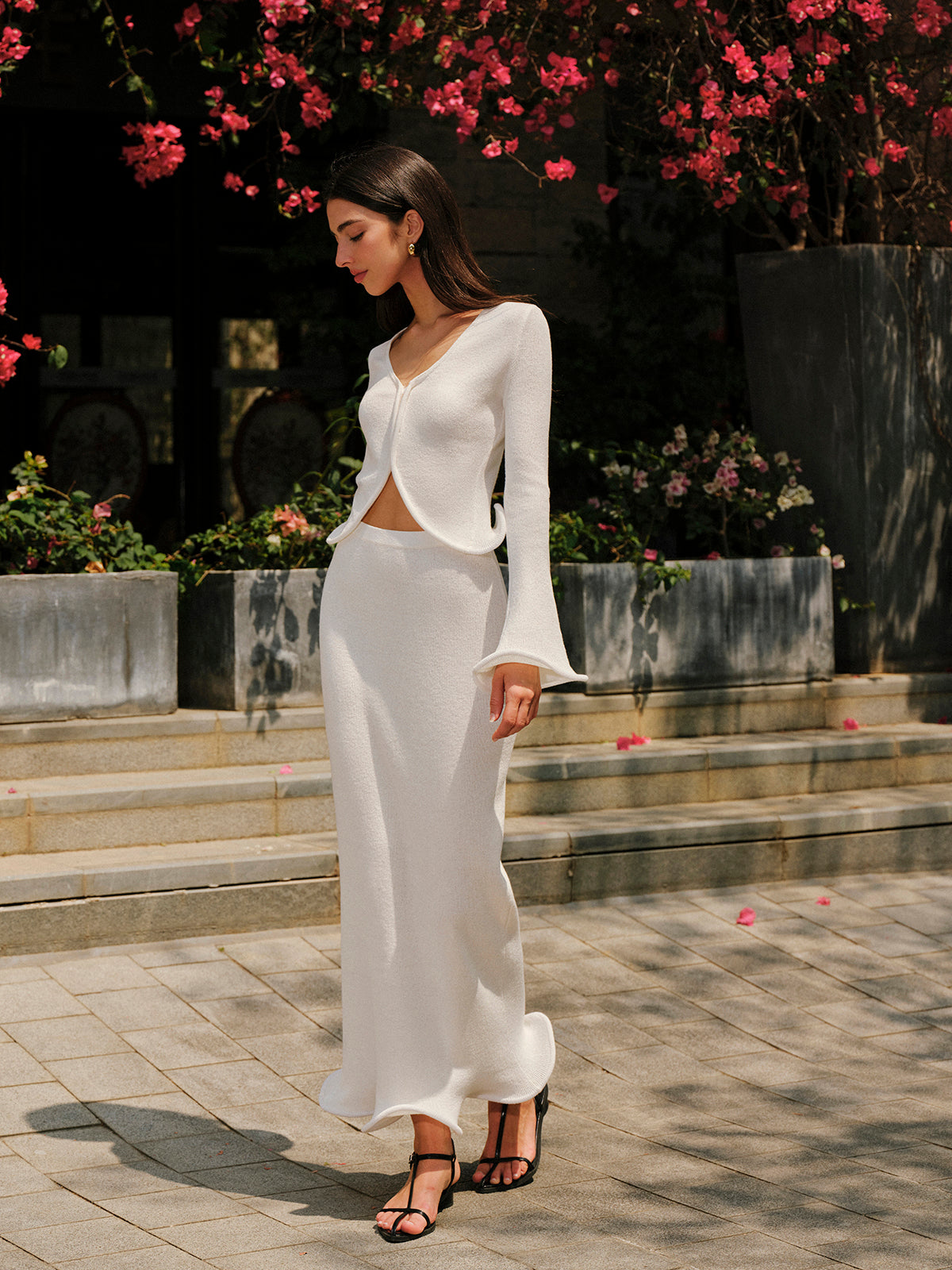 Strickrock mit Rüschensaum