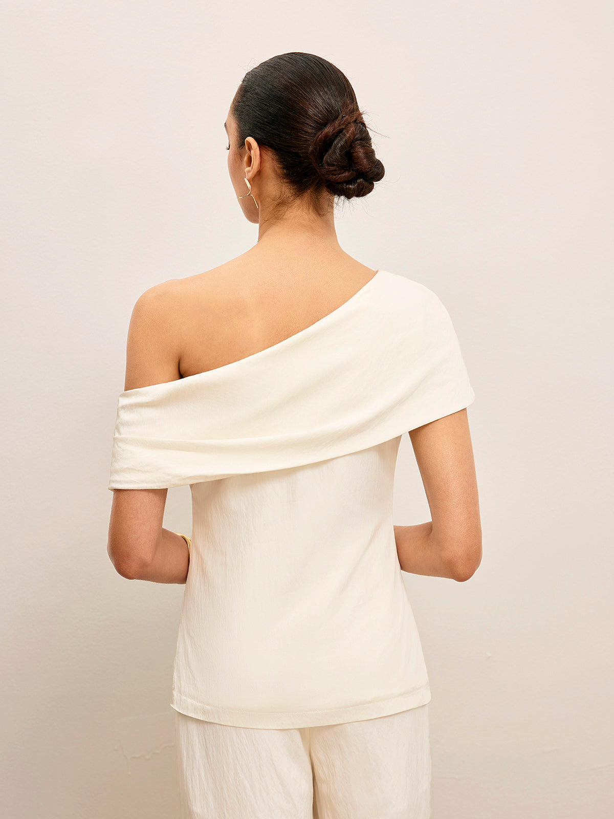 One-Shoulder Draped Top