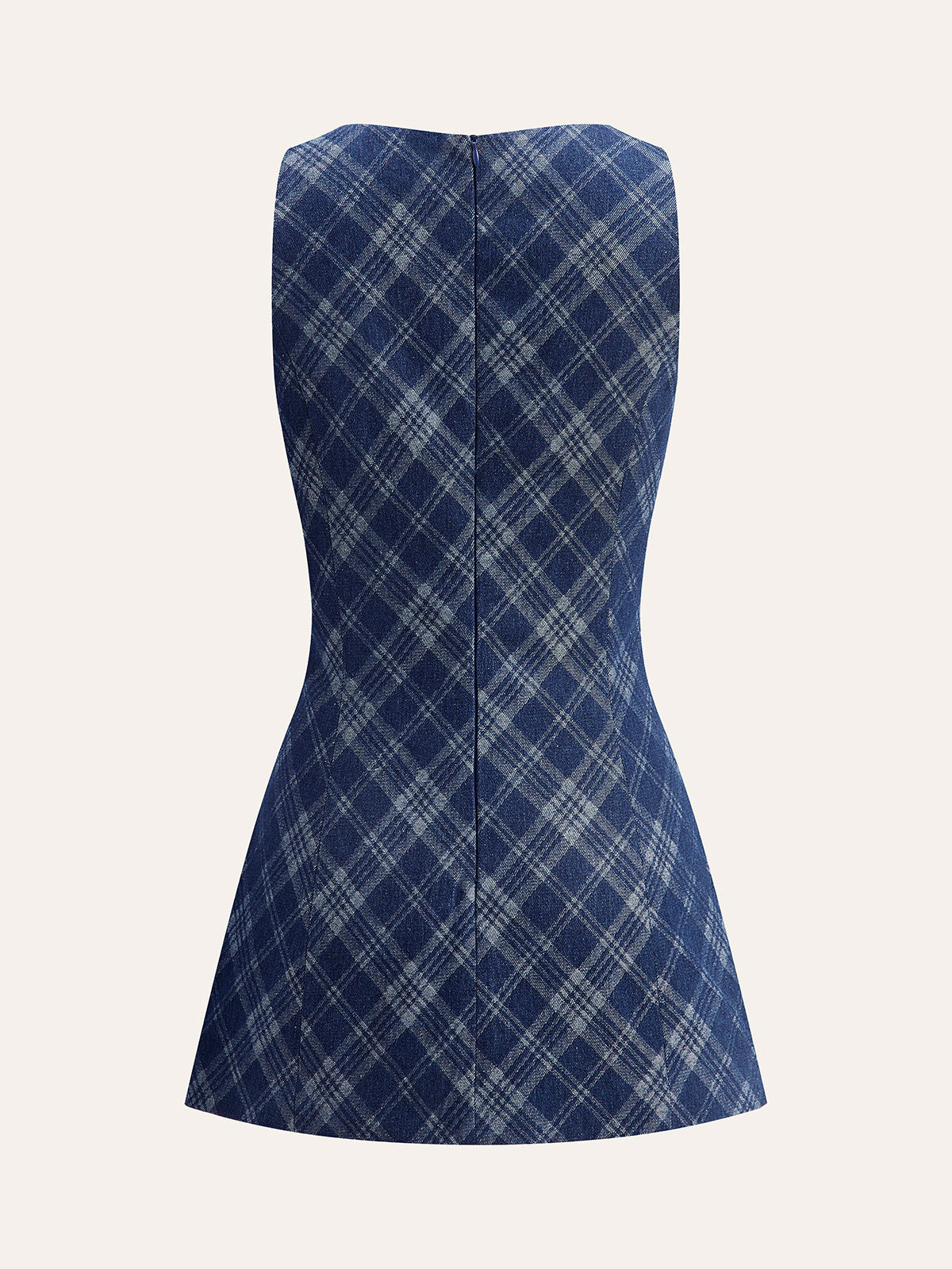 Jeanskleid mit Metallknöpfen, Rundhalsausschnitt, Ziertaschen