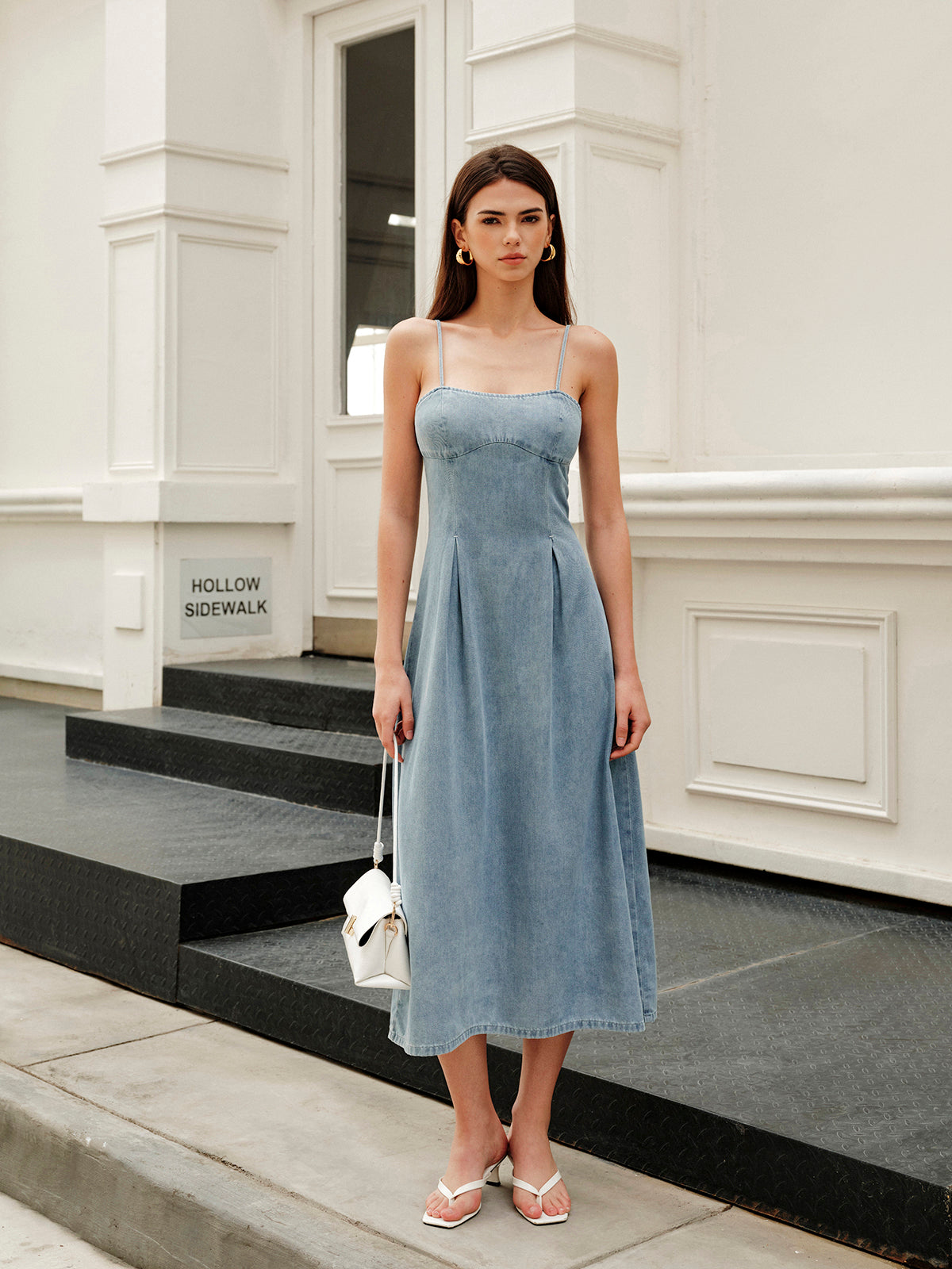 Minimalist Zipper Denim Dress