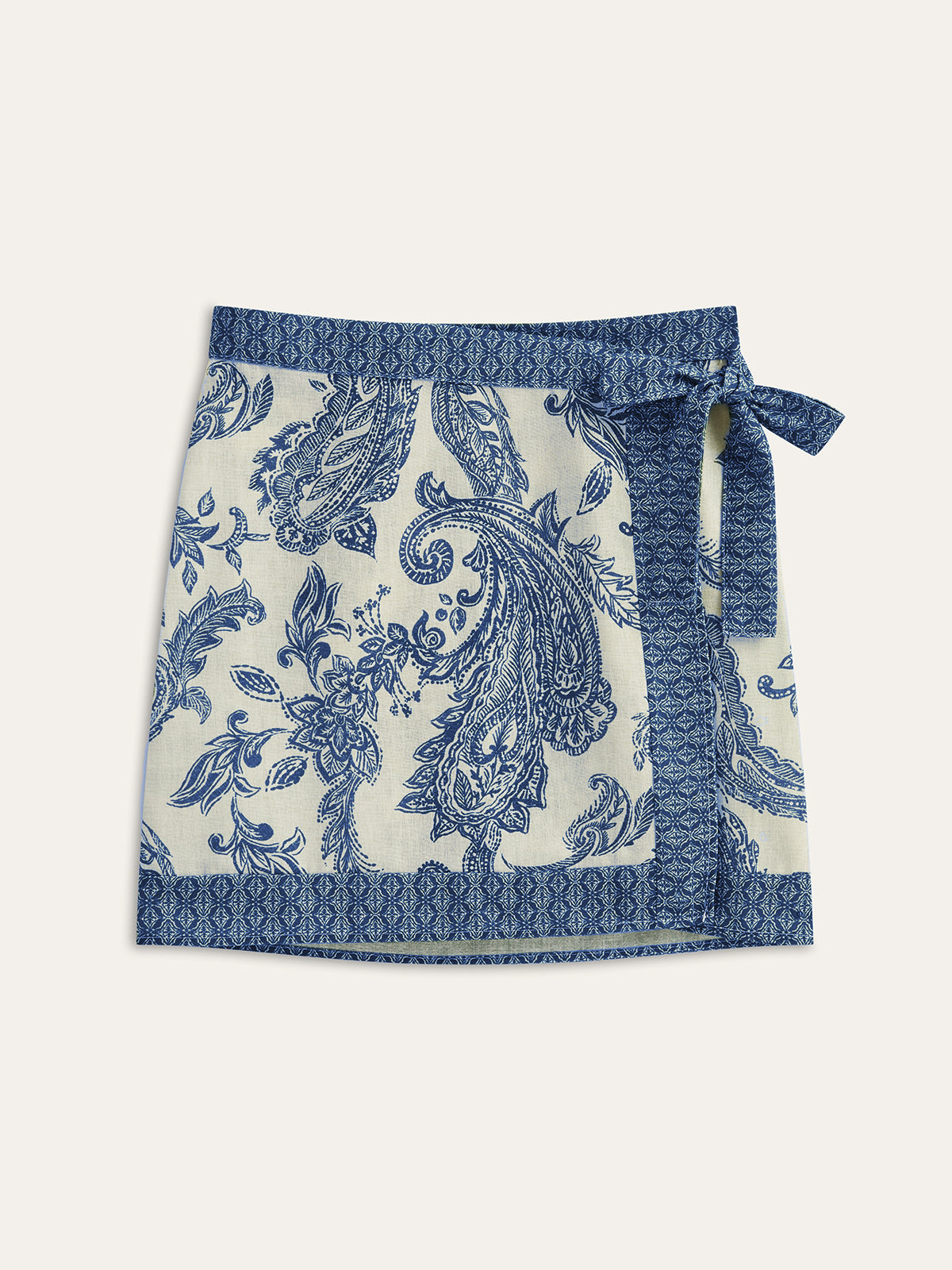 Paisley Print Wrap Skirt