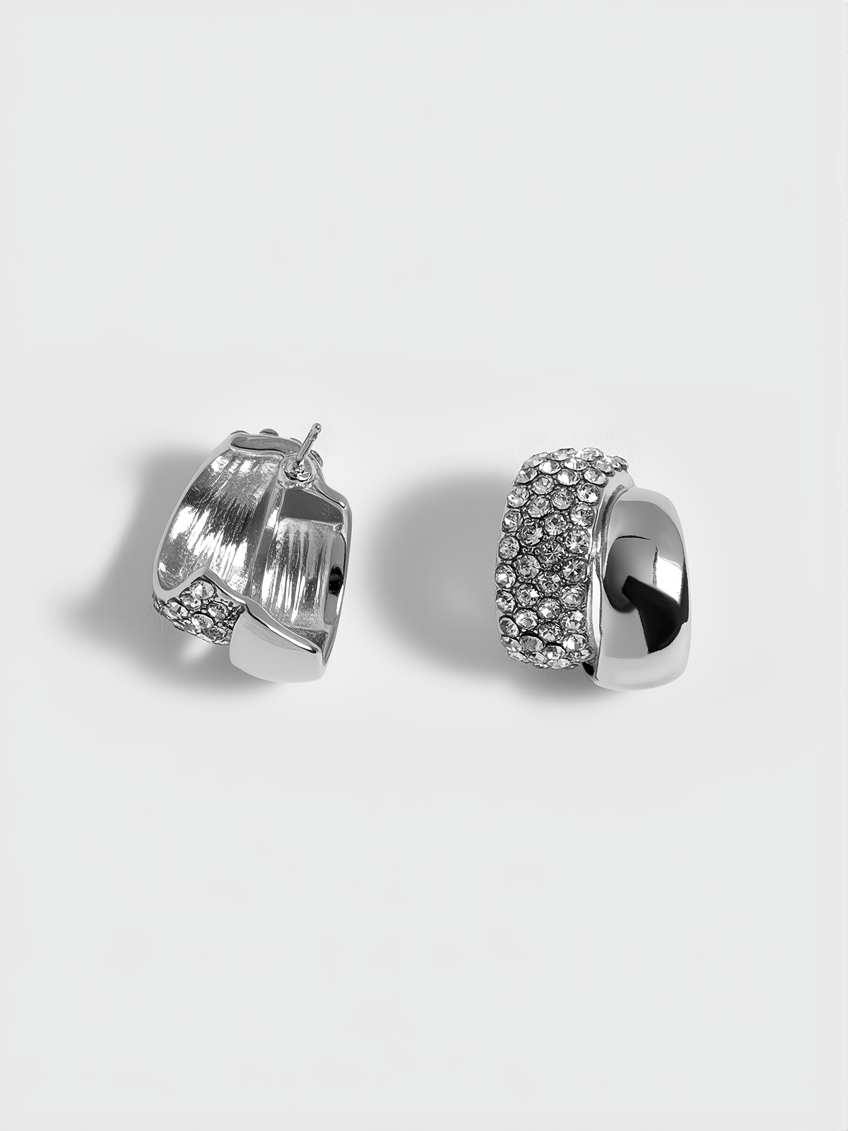 Pave Crystal Stud Earrings
