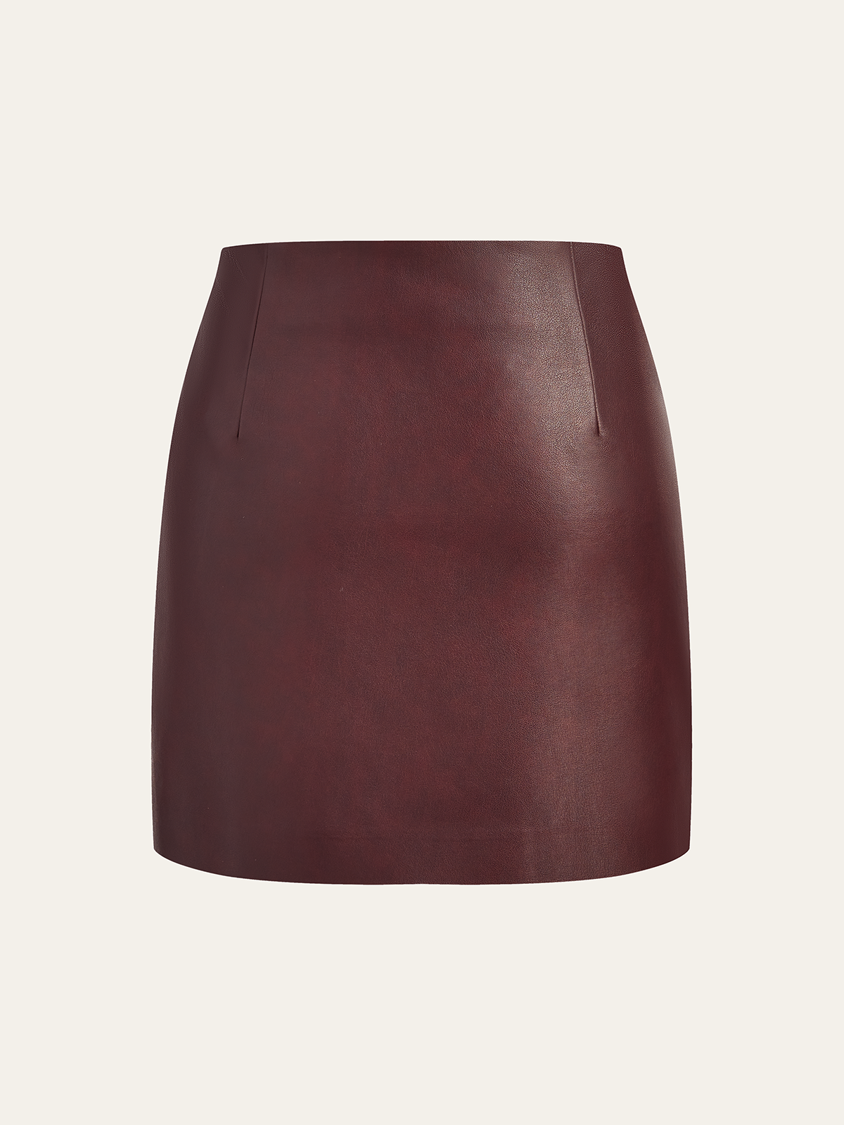 PU Leather Metal Detail Mini Skirt