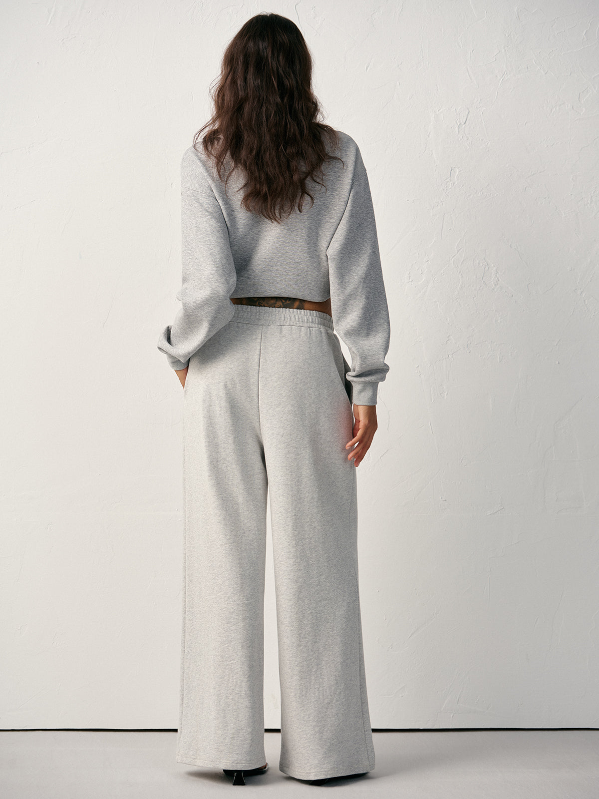 Cotton Blend Straight-Leg Sweatpants