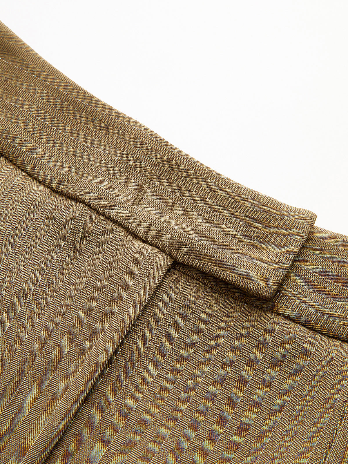 Pleated Pinstriped Wide-Leg Pants